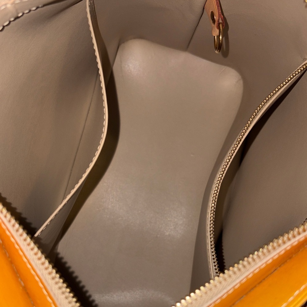 Vibrant Louis Vuitton Mustard Vernise Tote with COA - Picture 6 of 16